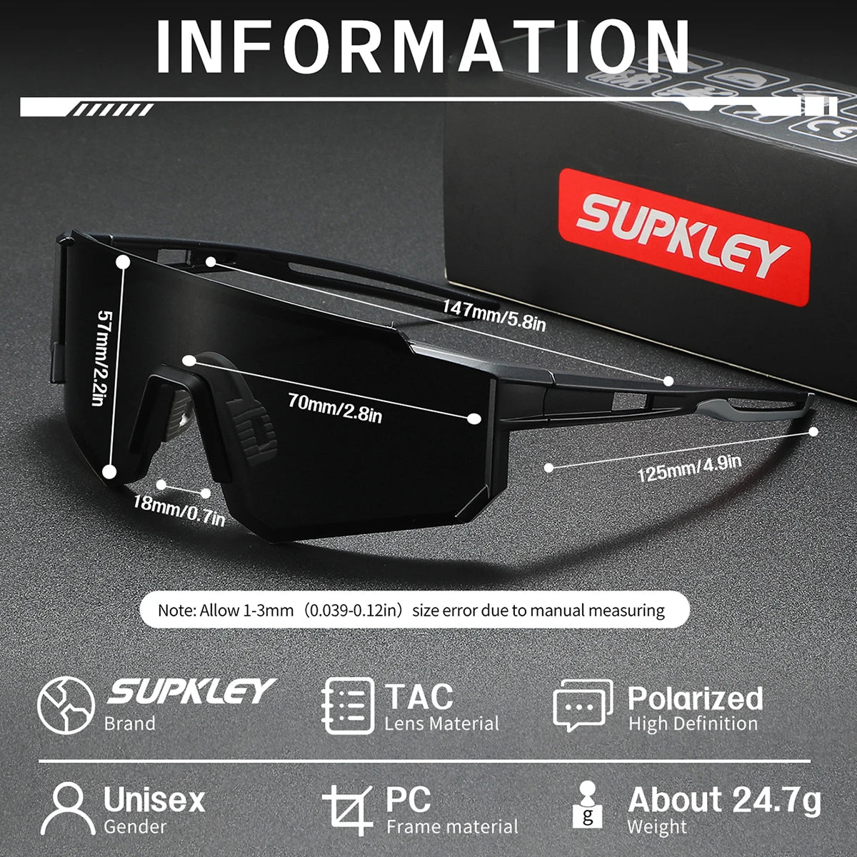 Sonnenbrille Nische TAC UV400 polarisiert Angeln Camping Unisex