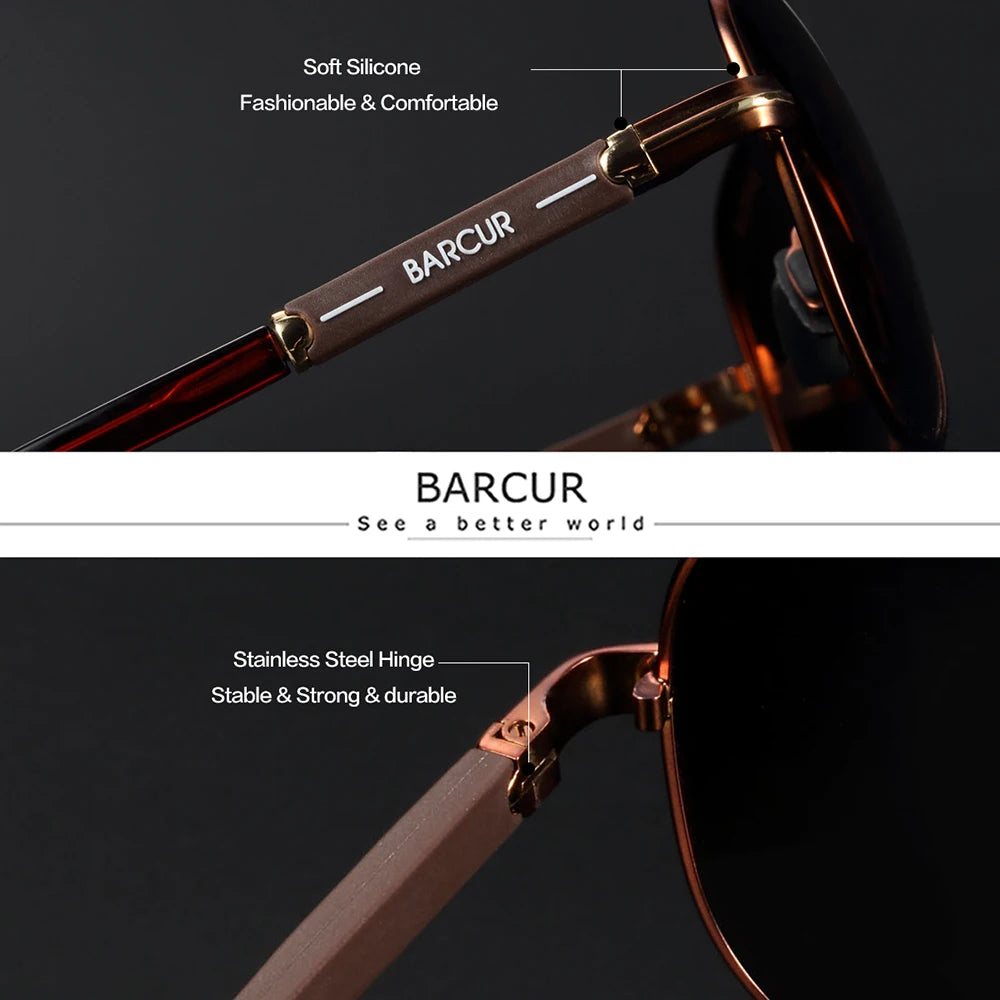 Sonnenbrille Pilot Edelstahl polarisiert Spiegel UV400 Fahren Herren