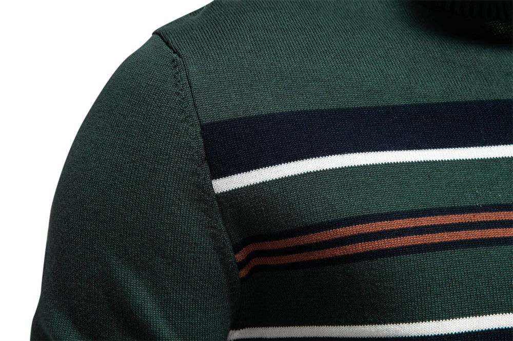 Herren Pullover aus Baumwolle mit Stehkragen für lässige Business-Looks