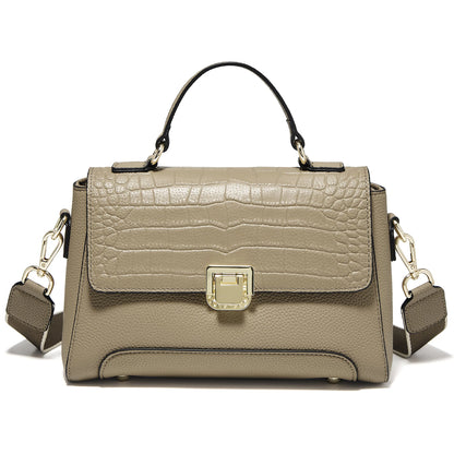Damen Schultertasche aus Echtem Leder Simple Crossbody