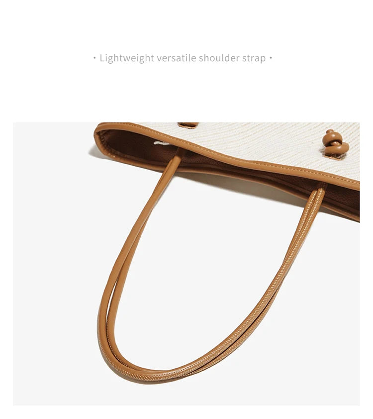 Damen Schultertasche aus Stoff im Bucket-Stil Casual Große Tasche