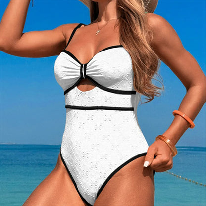 Damen-Badeanzug Cut-Out High-Leg Monokini Weste gepolstert 2026