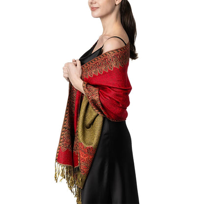 Damen Winterschal Kaschmir Plaid warm Pashmina Bandana Quaste Qualität