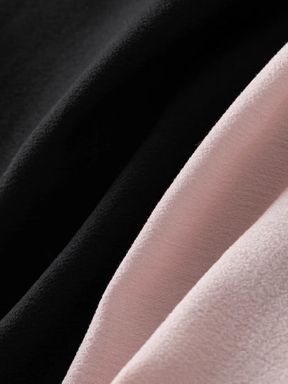 Elegante schwarze Bluse mit französischem Flair und figurformender Silhouette – Sommer-Textur für große Größen