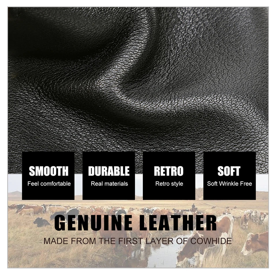 Herren Echtleder Geldbörse Retro RFID Geldclip Daumenfach Fotohalter Mini Reise