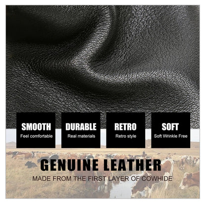 Herren Echtleder Geldbörse Retro RFID Geldclip Daumenfach Fotohalter Mini Reise