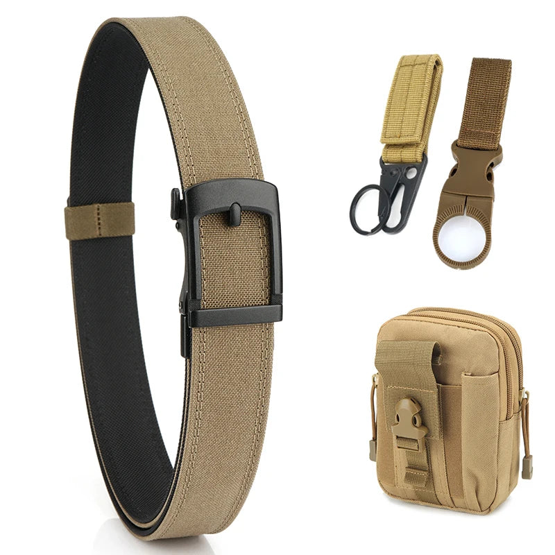 VATLY EDC Casual Gürtel Herren Nylon Rigid Military Automatik-Schnalle