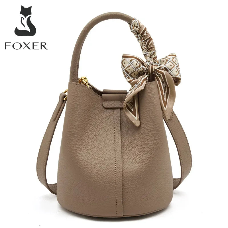 Damen Schultertasche Crossbody aus echtem Leder und Mikrofaser