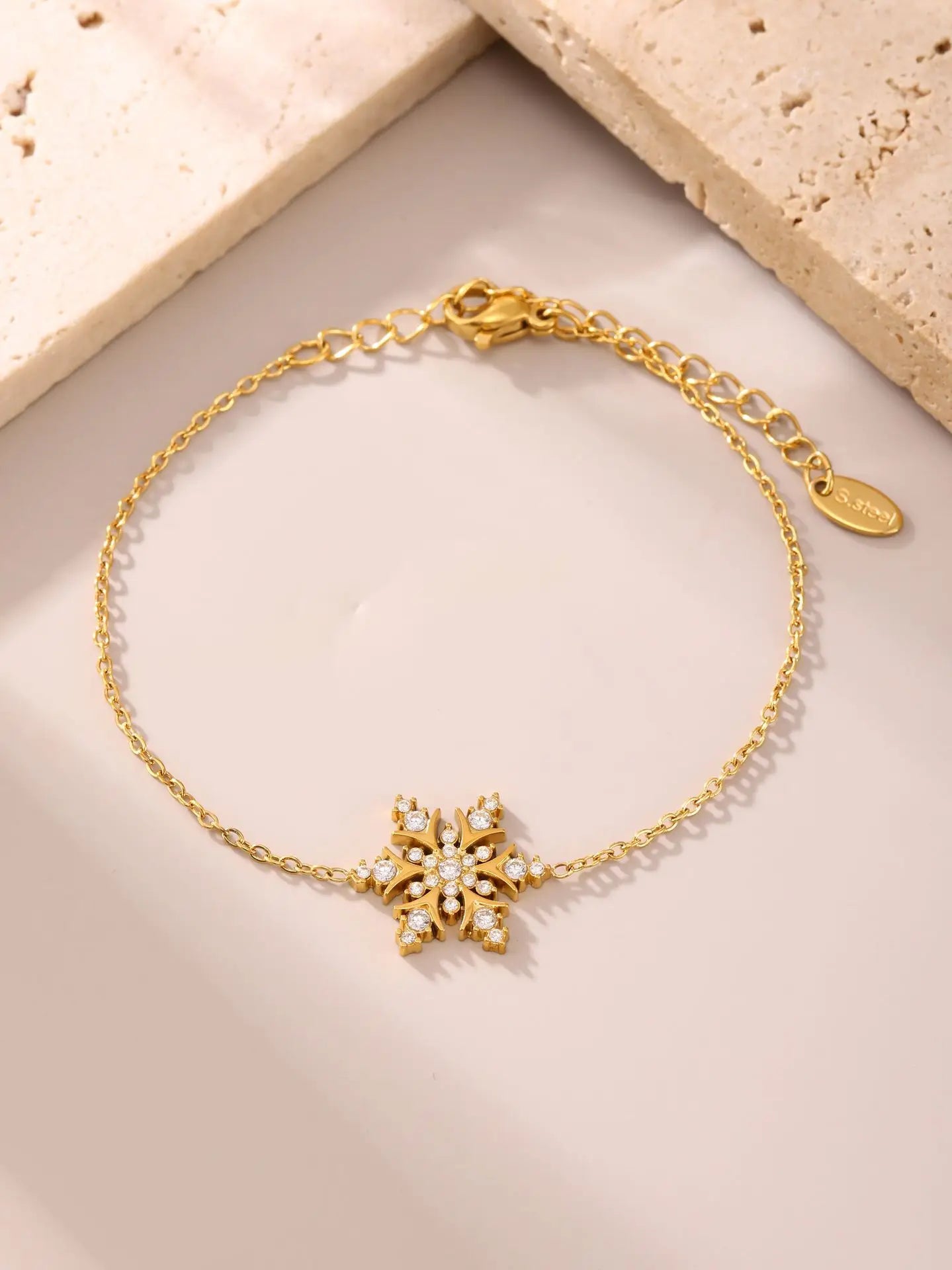 Damen-Armband Schneeflocke mit Zirkonia