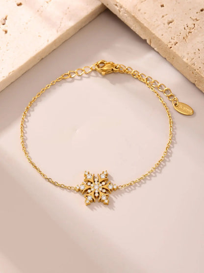 Damen-Armband Schneeflocke mit Zirkonia