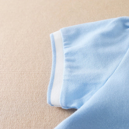 Mädchen Poloshirts Sommer Kurzarm Baby Mädchen T-Shirt Top Shirt Baumwolle Kleidung 2T-6T Kinder bestickte Hemden