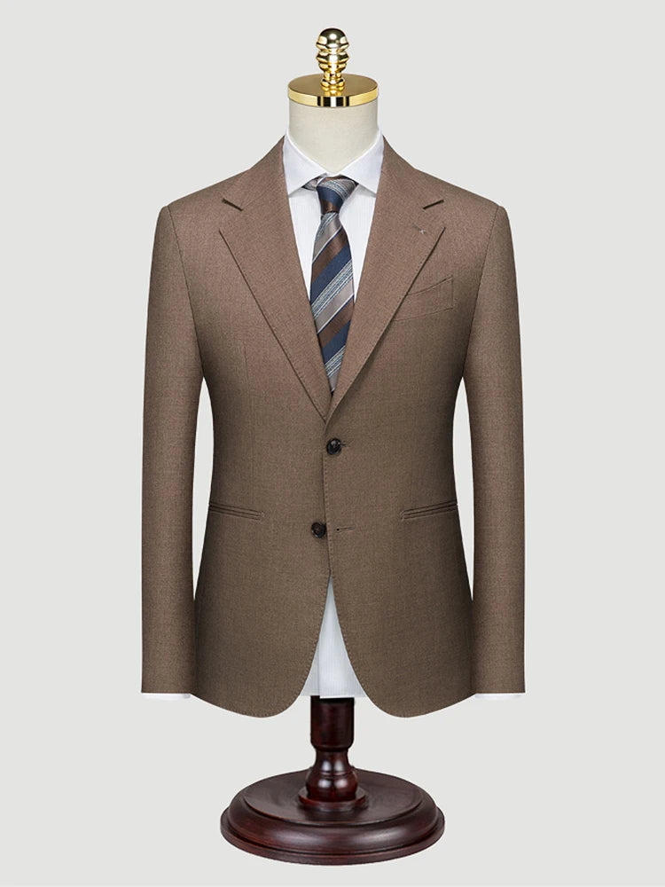 Eleganter Herrenanzug aus italienischer Wolle in Grau – Einreiher mit modischem Slim-Fit-Schnitt für Business und Hochzeit
