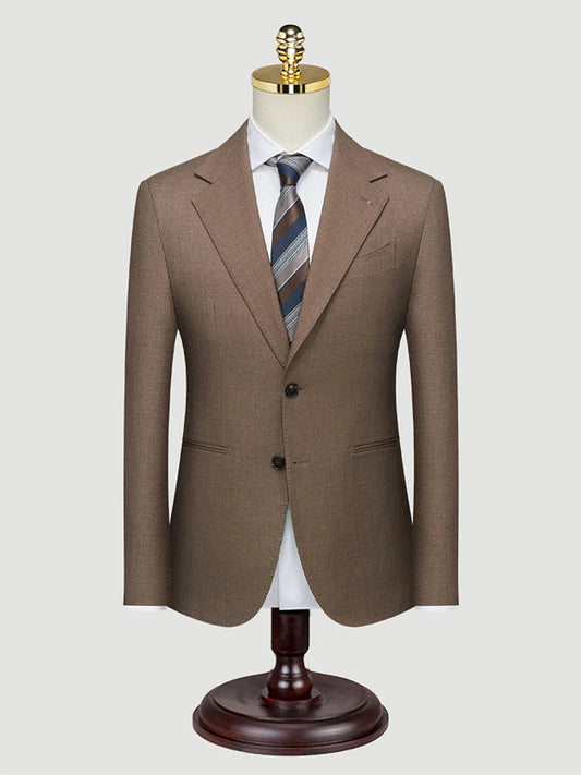 Eleganter Herrenanzug aus italienischer Wolle in Grau – Einreiher mit modischem Slim-Fit-Schnitt für Business und Hochzeit