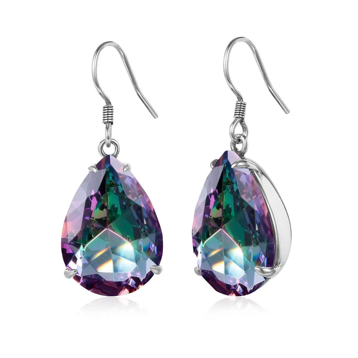 Damen-Ohrringe Tropfenform Aquamarin Blau Silber 925 Hochwertiger Luxus Schmuck Für Sie Geschenkidee