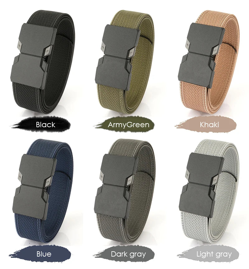 Herren-Gürtel aus elastischem Nylon mit Schnellverschluss Outdoor-Einsatz und Alltag 34 mm Breite