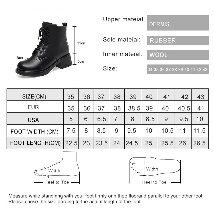 AIYUQI Women Marton Boots Winter 2025 New Genuine Leather Large Size Women Snow Boots Anti-Slip Women Motorcycle Boots