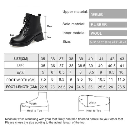 AIYUQI Women Marton Boots Winter 2025 New Genuine Leather Large Size Women Snow Boots Anti-Slip Women Motorcycle Boots