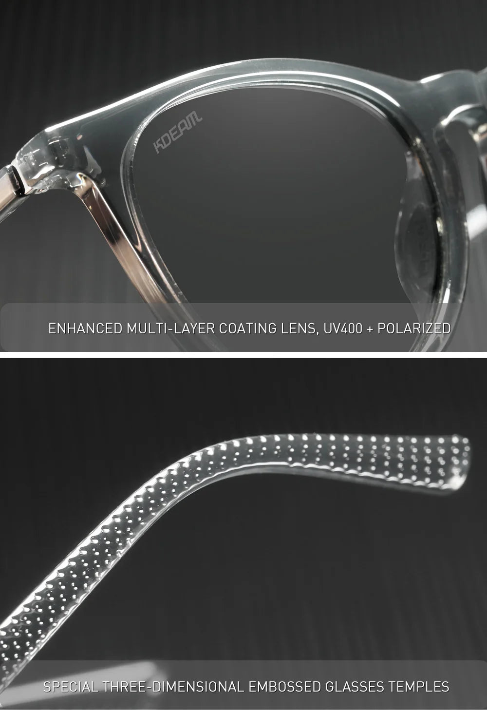 Damen-Sonnenbrille oval Vintage polarisiert Metallscharnier elegant
