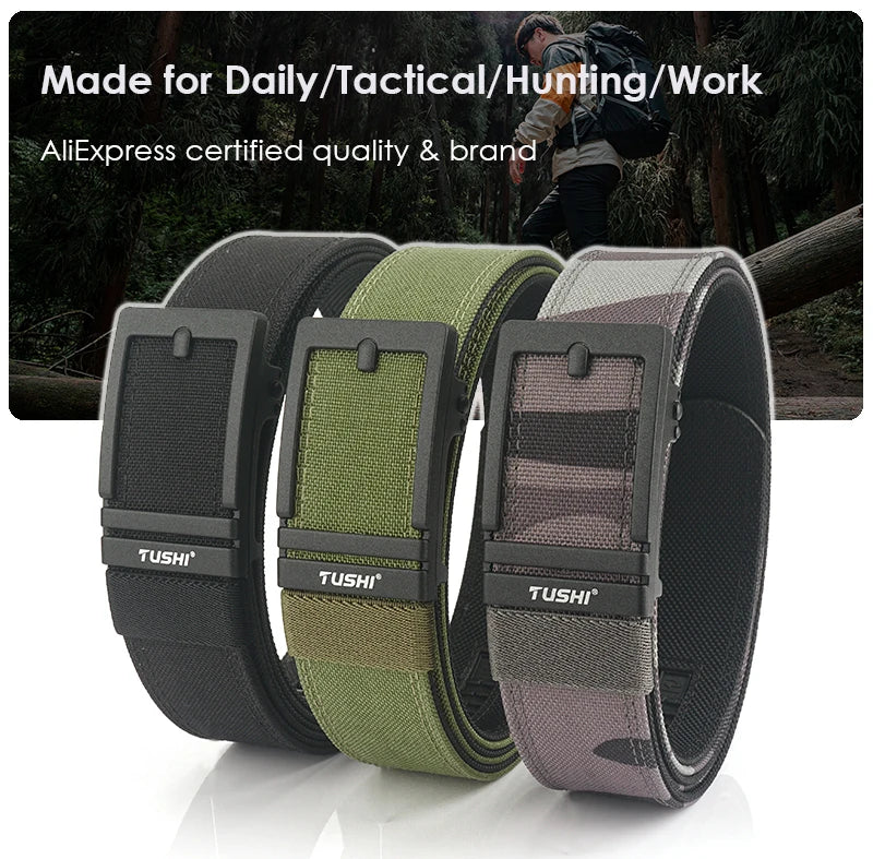 Unisex-Taktischer Gürtel aus 1100D Nylon mit Zinklegierung-Schnalle und Schnellverschluss 3,8 cm Breite