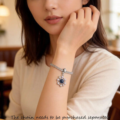 Damen-Charm-Anhänger Mondphasen handgefertigt II aus Sterlingsilber