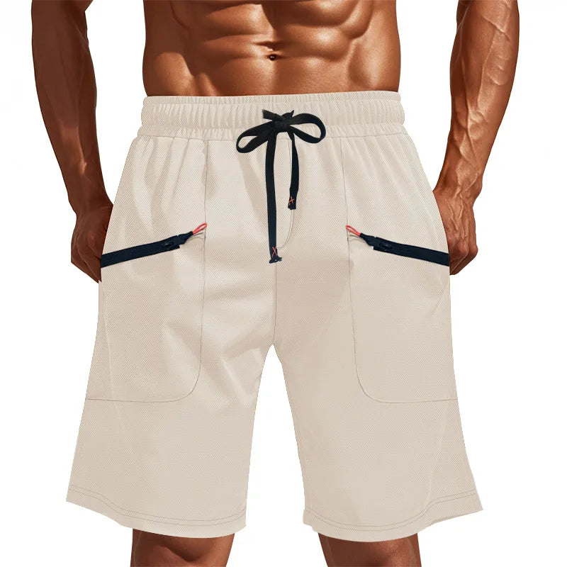 Lässige Herren-Sommershorts mit sportlichem, atmungsaktivem Design – schnelltrocknend und trendig in Uni-Farben