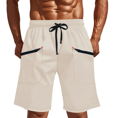 Lässige Herren-Sommershorts mit sportlichem, atmungsaktivem Design – schnelltrocknend und trendig in Uni-Farben