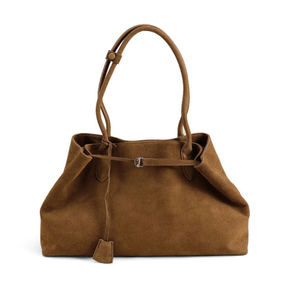 Wildleder Damen-Tote | Große Schultertasche 46x13x27 cm