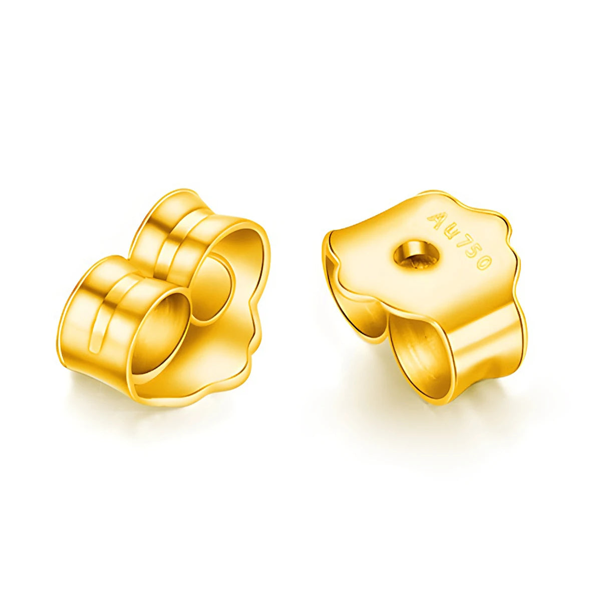 Damen-Ohrstecker aus 18K Gelbgold mit Moissanit Hochglanz Elegant für Hochzeit und Alltag