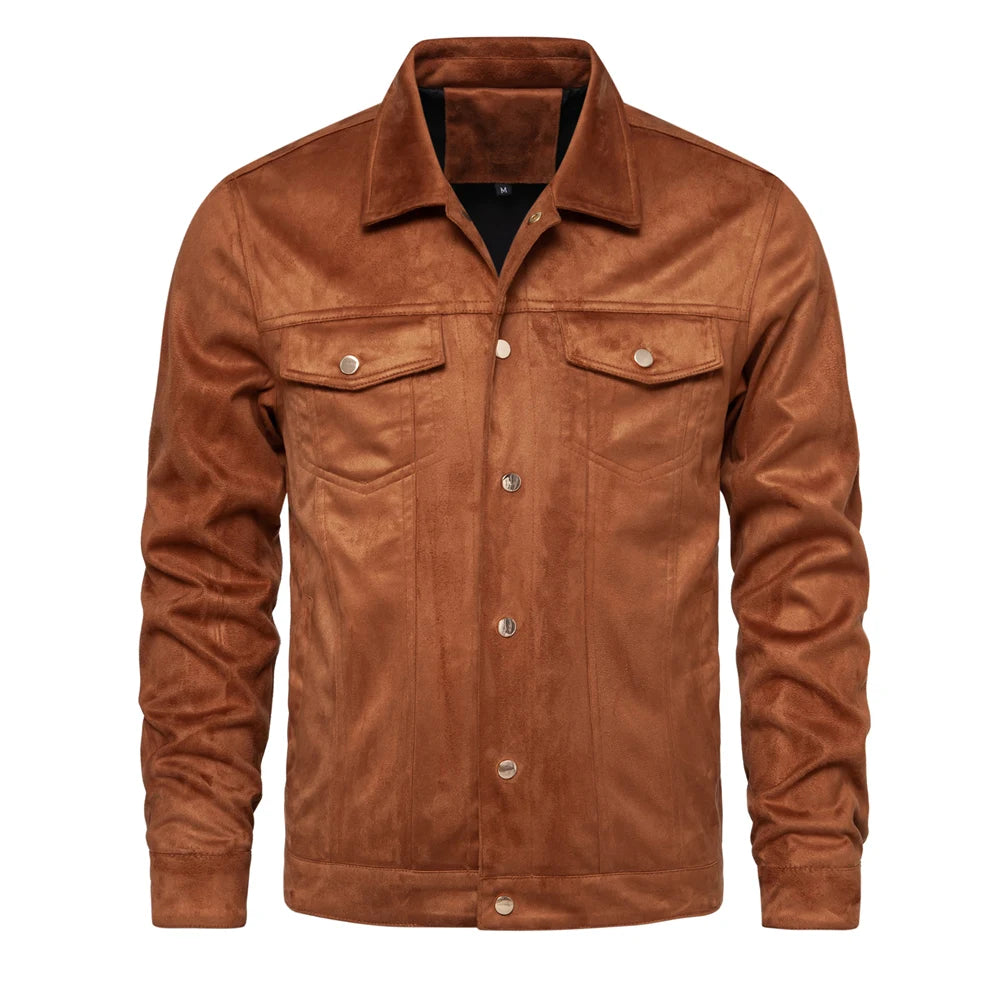 Herbst Winter Wildleder Lederjacke