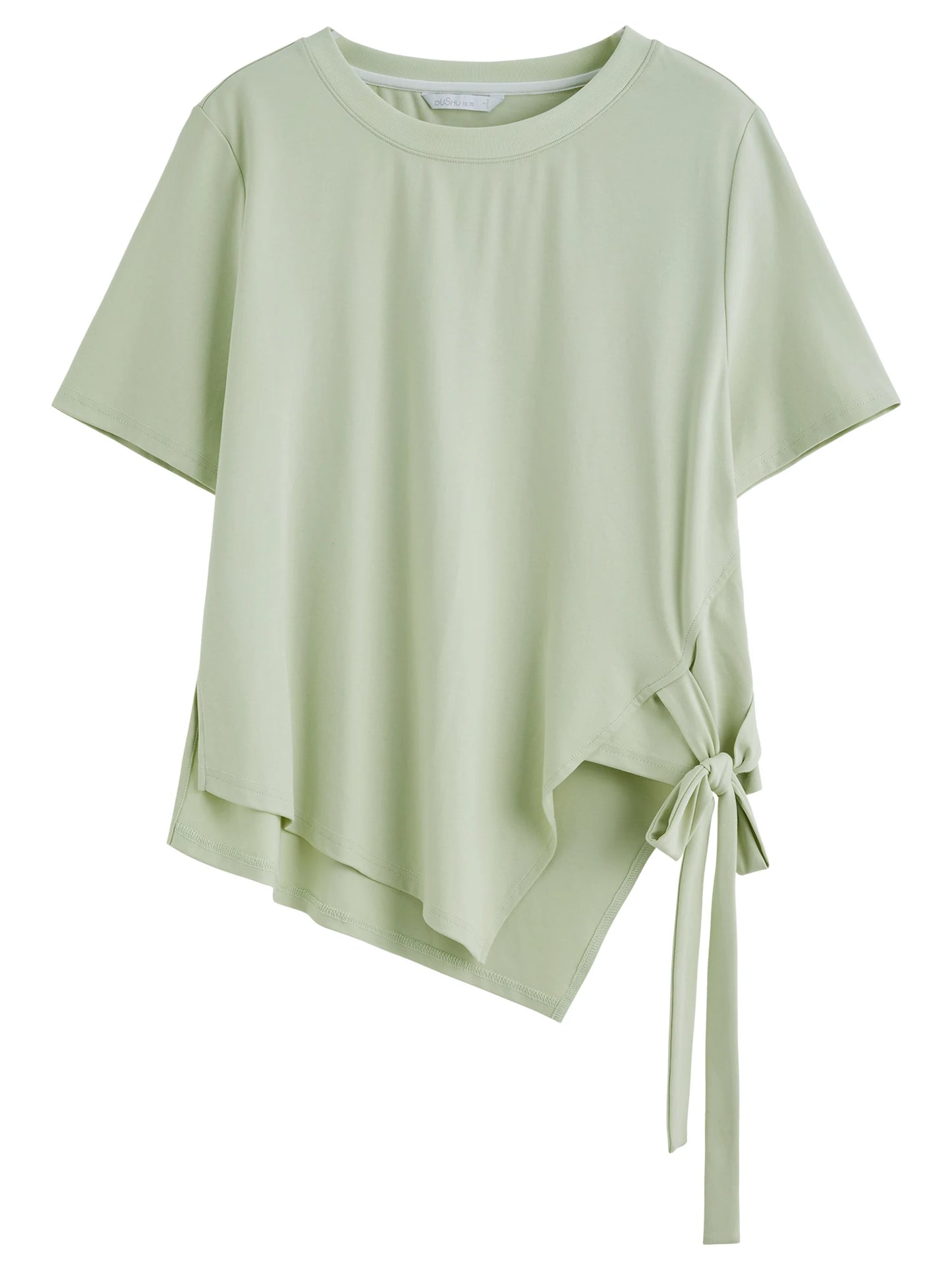 Damen Vintage T-Shirt mit Kontrastnähten und Rundhalsausschnitt – Lässiger Schnitt aus atmungsaktivem Baumwollmix für einen schicken Freizeitlook