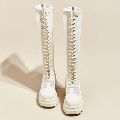 Damen Hochhackige Plattform Stiefel im Sommer im Römischen Stil