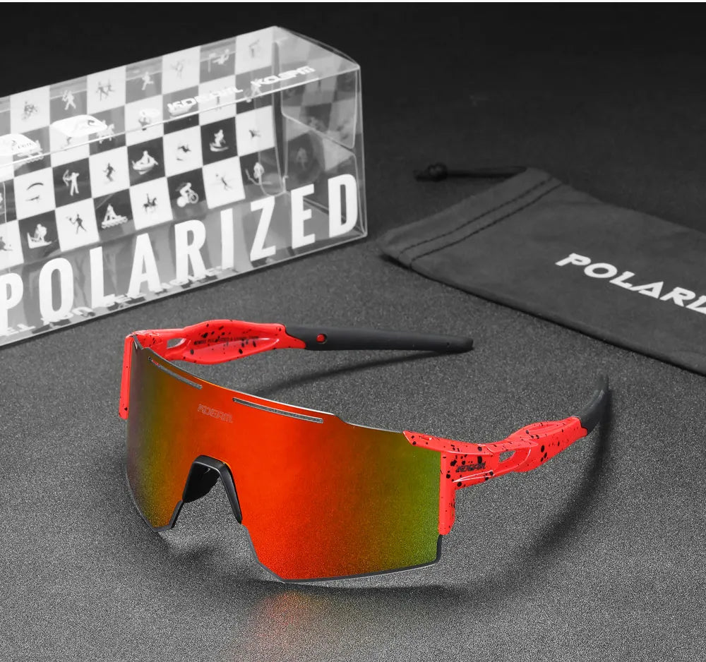 Sonnenbrille Sport TR90 polarisiert 1,2mm Glas Gummisteg winddicht Herren
