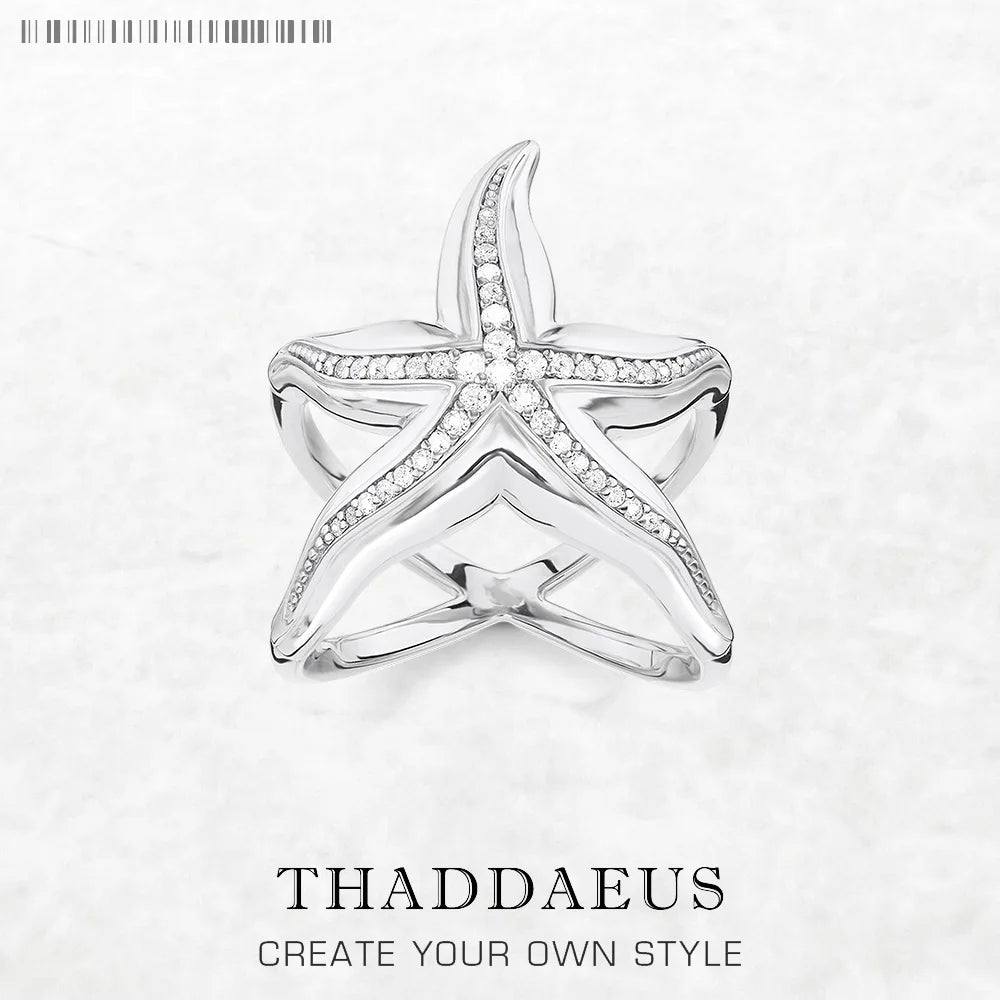 Damen-Charm-Anhänger Seestern Statement romantisch aus Sterlingsilber