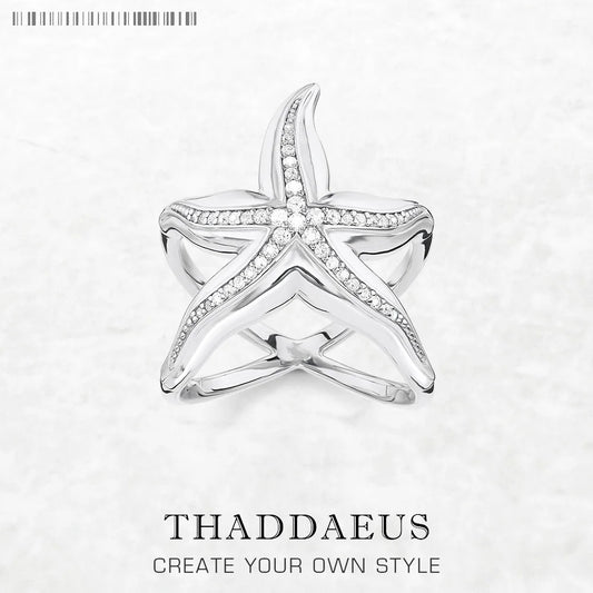 Damen-Charm-Anhänger Seestern Statement romantisch aus Sterlingsilber