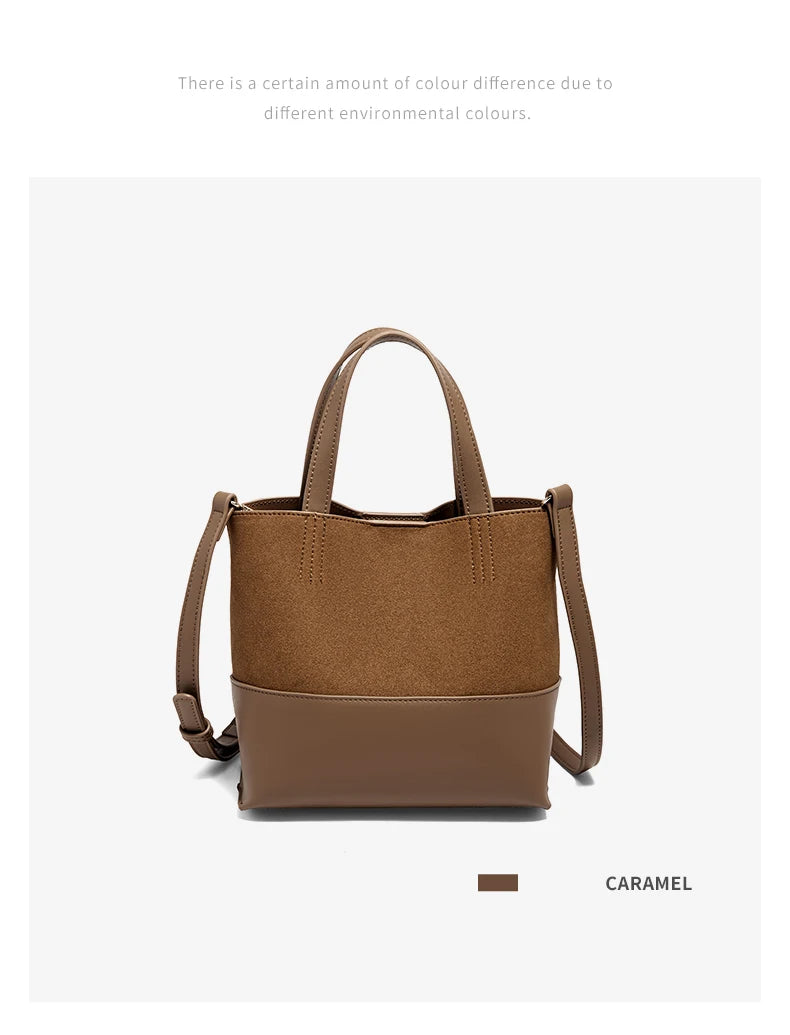 Damen Handtasche aus PU-Leder im Retro-Stil mit großer Kapazität