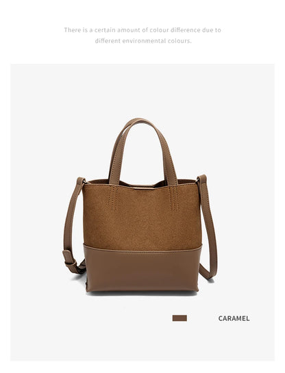 Damen Handtasche aus PU-Leder im Retro-Stil mit großer Kapazität
