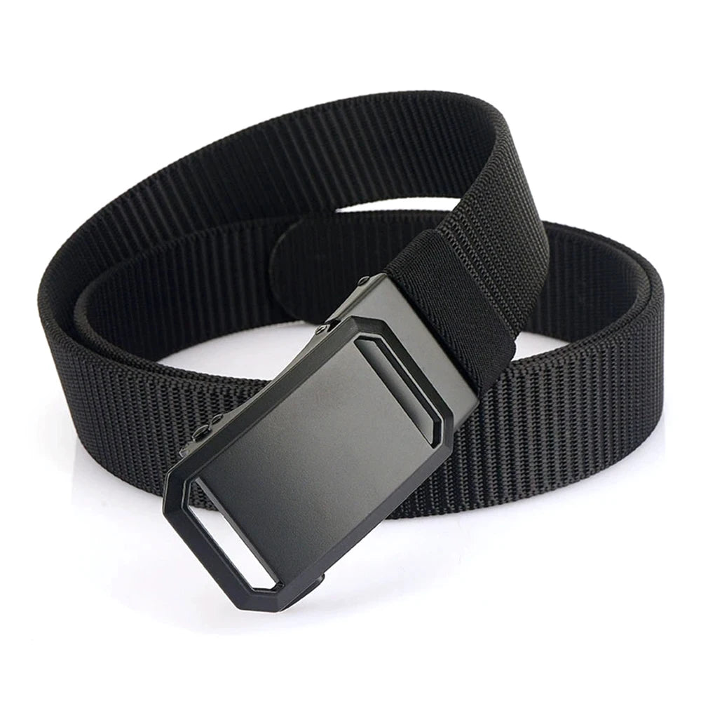 Herren-Gürtel aus Nylon mit Automatik-Schnalle, Robuster Alltags- und Outdoor-Begleiter, 3,4 cm Breit