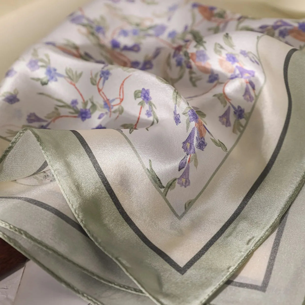 Damen Seidenschal Wickeltuch quadratisch Hijab Kopftuch Foulard Pashmina Bandana C