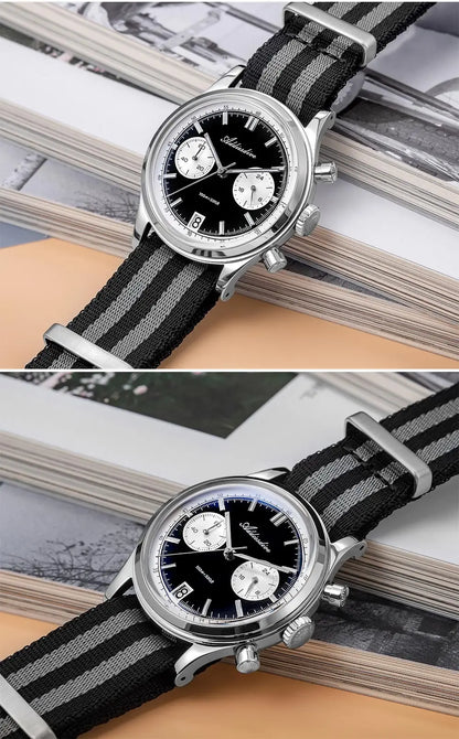 Herren-Chronograph mit Nylonarmband und Bubble-Mirror-Glas