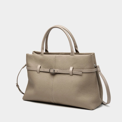 Leder-Top-Handle Tote | Vollnarbenleder Silberbeschläge