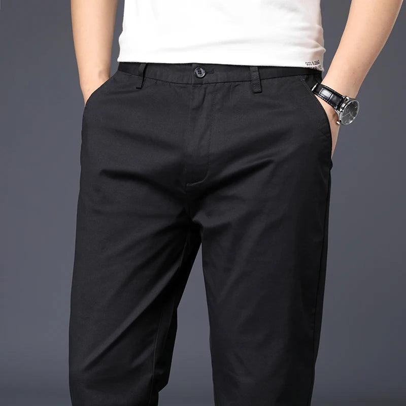 Herren Hose aus Baumwolle mit lässigem Stretch und geradem Schnitt