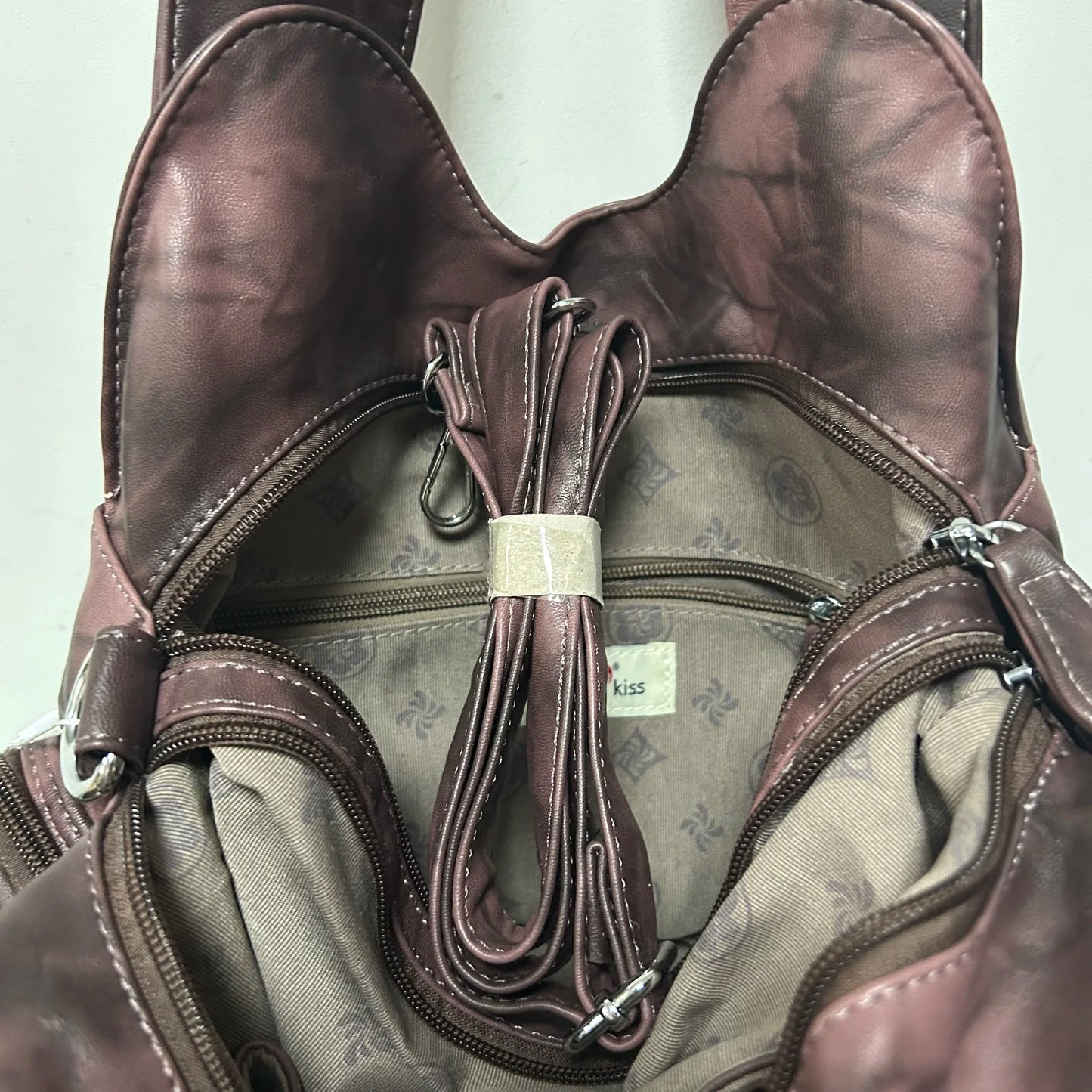 Damen-Handtasche Aus PU-Leder Vintage Stil Große Kapazität Schultertasche Für Alltag
