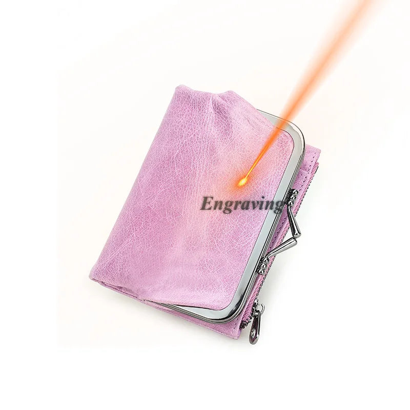 Damen Echtleder Geldbörse RFID Fotokartenfach Geldtasche tragbar Reise Geschenk
