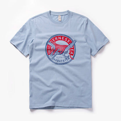 Herren T-Shirt mit Leoprint im Sommer Casual Stil aus 100 Prozent Baumwolle