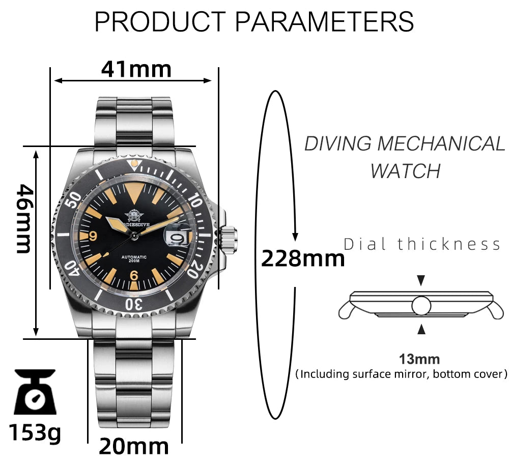 Herren-Taucheruhr mit Keramiklünette und NH35A-Automatikwerk