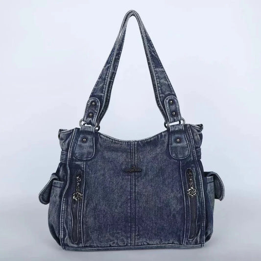 Damen-Handtasche Aus PU-Leder Im Vintage-Stil Große Schultertasche Mit Top-Griff Und Viel Stauraum