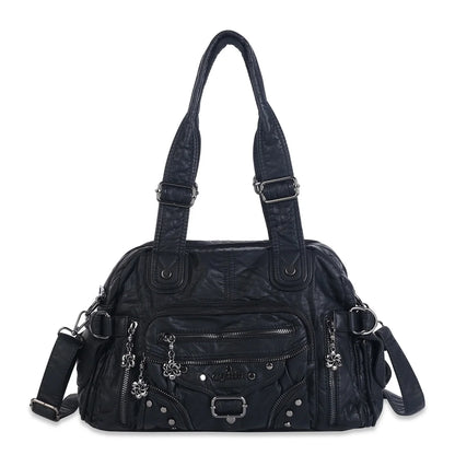 Damen-Handtasche Vintage Großes Fassungsvermögen Mit Schultergurt Und Top-Griff Alltagstauglich