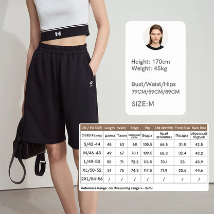 Damen Shorts aus leichtem Nylon-Baumwoll-Mix mit elastischer Taille und Taschen