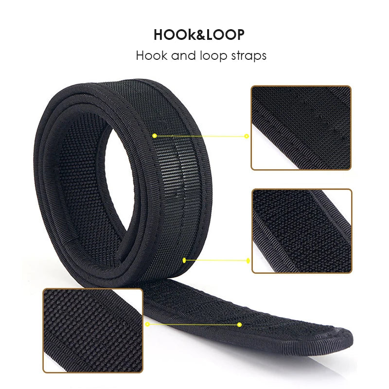 Herren-Gürtel Aus Nylon Mit Klettverschluss Breite 3,8 cm Verstellbare Länge 95-135 cm