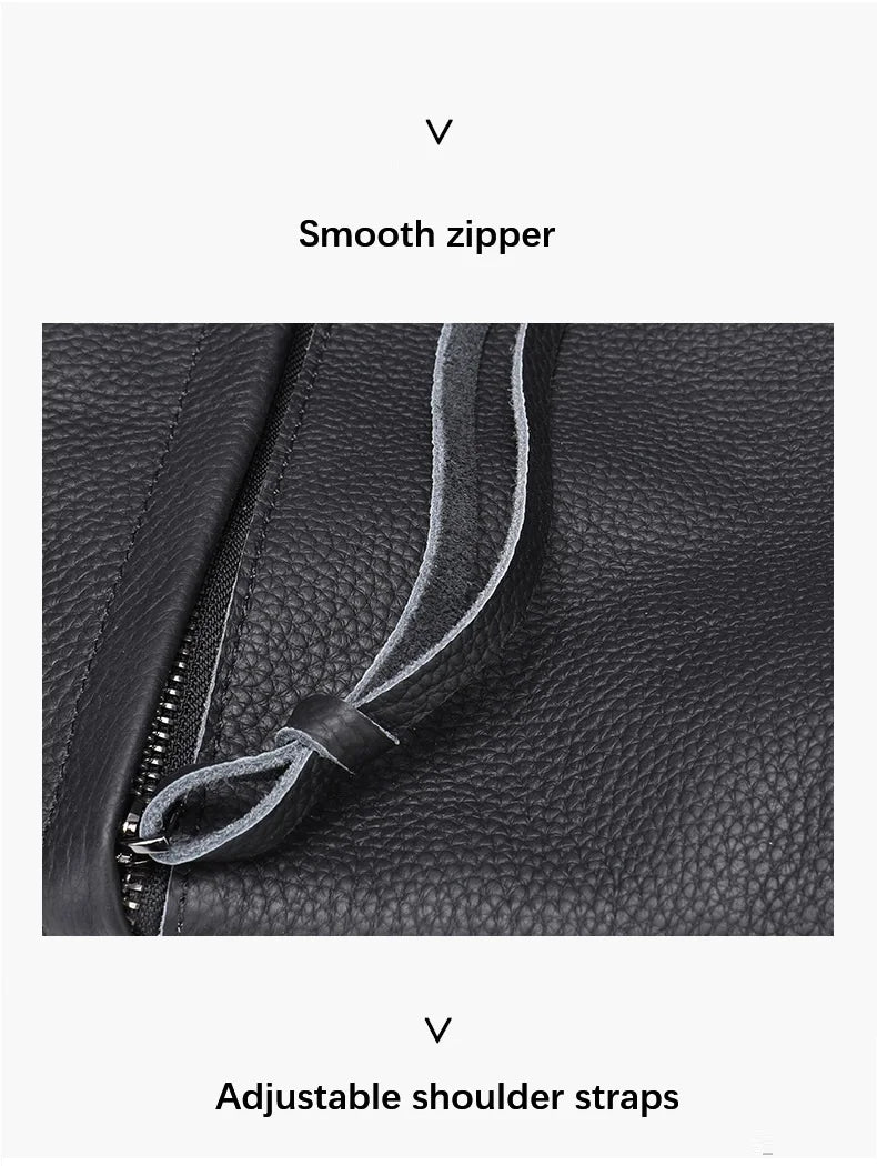 Damen-Lederrucksack Mit Top-Griff Und Viel Stauraum Durch Mehrfachtaschen Und Gepolsterter Rücken
